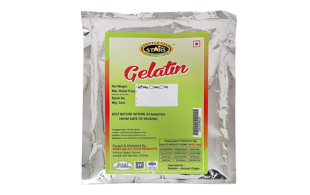 Tripple Star Gelatin    Pack  200 grams